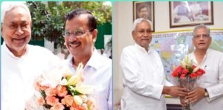 विपक्ष को एकजुट करने की मुहिम : दिल्ली पहुंचे बिहार के सीएम नीतीश कुमार ने केजरीवाल और सीताराम येचुरी से की मुलाकात CM Nitish met Kejriwal and Sitaram Yechury