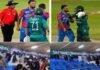 Asia Cup 2022: पाकिस्तान-अफगानिस्तान मुकाबले के दौरान ग्राउंड से स्टेडियम तक बना लड़ाई का अखाड़ा, देखें वीडियो Afghanistan Pakistan Fans clash with each other at Sharjah Stadium