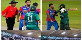 Asia Cup 2022: पाकिस्तान-अफगानिस्तान मुकाबले के दौरान ग्राउंड से स्टेडियम तक बना लड़ाई का अखाड़ा, देखें वीडियो Afghanistan Pakistan Fans clash with each other at Sharjah Stadium