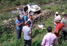 दुखद घटना: नोएडा से बैजरो की ओर जा रही कार खाई में गिरी, 2 युवकों की मौके पर मौत, एक घायल car-accident-beeronkhal