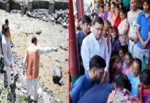 पिथौरागढ़: बादल फटने से भारी तबाही, धारचूला में आपदा प्रभावितों से मिले मुख्यमंत्री धामी, हवाई निरीक्षण कर लिया नुकसान का जायजा dharchula cloud burst