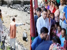 पिथौरागढ़: बादल फटने से भारी तबाही, धारचूला में आपदा प्रभावितों से मिले मुख्यमंत्री धामी, हवाई निरीक्षण कर लिया नुकसान का जायजा dharchula cloud burst