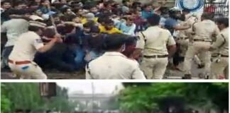 पुलिस लाठीचार्ज में कई घायल : हैदराबाद में भारत और ऑस्ट्रेलिया के बीच तीसरे टी20 मैच की टिकट खरीदने के लिए मची भगदड़ stampede broke out in Hyderabad