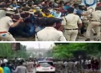 पुलिस लाठीचार्ज में कई घायल : हैदराबाद में भारत और ऑस्ट्रेलिया के बीच तीसरे टी20 मैच की टिकट खरीदने के लिए मची भगदड़ stampede broke out in Hyderabad