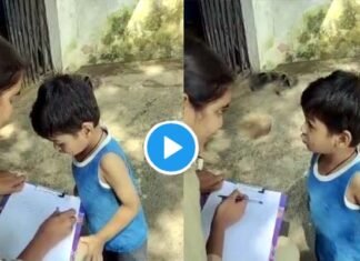 मम्मी की शिकायत लेकर पुलिस चौकी पहुंचा 3 साल का मासूम, बोला- ‘मम्मी चॉकलेट चुराती है, उनको जेल में डाल दो’, देखें वीडियो