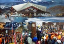 सिखों के पवित्र तीर्थ स्थल हेमकुंड साहिब के कपाट शीतकाल के लिए बंद, बर्फबारी के बीच आयोजित की गई अंतिम अरदास Hemkund Sahib, the pilgrimage site of Sikhs, closed for winter