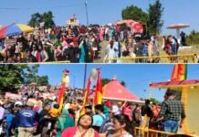 कांडा मेले में पहले दिन उमड़ी श्रद्धालुओं की भारी भीड़, मंदिर में चढ़े 37 निशान