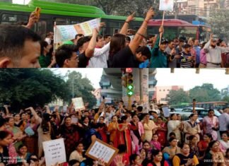 मनोज नेगी की हत्या को लेकर दिल्ली में उत्तराखंड समाज का हल्ला बोल, पटेल नगर थाने का किया घेराव, दिखाई एकजुटता protest against monoj negi murder case