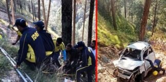 उत्तरकाशी में यमुनोत्री हाईवे पर दर्दनाक हादसा, ऑटो कार खाई में गिरी, 5 लोगों की मौत Car fell into gorge on Yamunotri Highway