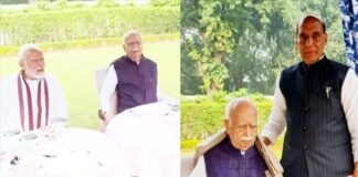 95 साल के हुए भाजपा के वरिष्ठ नेता लालकृष्ण आडवाणी: जन्मदिवस पर पीएम मोदी और राजनाथ सिंह ने घर पहुंच कर दी बधाई Senior BJP leaders LK Advani turned 95, PM Modi and Rajnath Singh, congratulated on his birthday