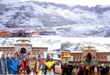 बदरीनाथ धाम में हुई सीजन की पहली बर्फबारी, भगवान बदरीविशाल के दर्शन को पहुंचीं विधानसभा अध्यक्ष ऋतु खंडूड़ी, माणा गांव का भी किया भ्रमण snowfall in Badrinath Dham