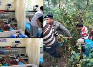 सतपुली-कोटद्वार रोड़ पर कुल्हाड़ बैंड के पास खाई में गिरी कार, दो की मौत, 4 घायल, शादी से लौट रहे थे Car fell into ditch near Satpuli Kulhad band