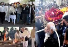 पंचतत्व में विलीन : पीएम मोदी ने मां हीराबा को दी मुखाग्नि, 100 साल की आयु में आज सुबह हो गया था निधन PM Modi lit the firePM Modi lit the fire