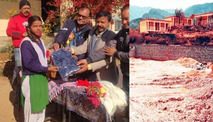 gic-muchhayali Distributed woolen clothes to poor students in gic muchhayali