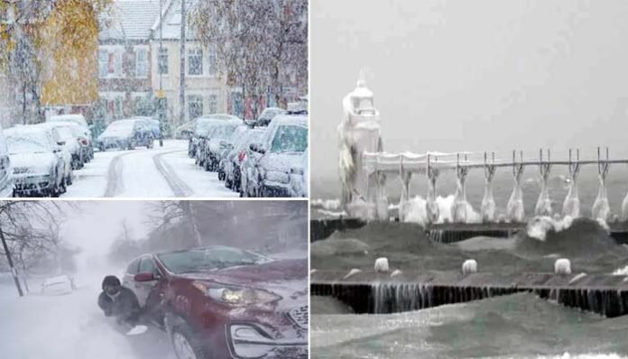 severe snow storm in America