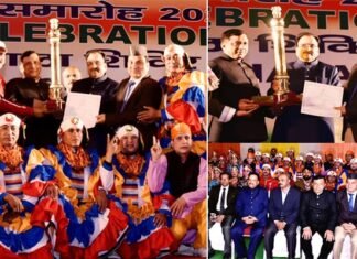 उत्तराखंड की झांकी को देश में प्रथम स्थान के लिए केंद्रीय मंत्री अजय भट्ट ने किया पुरस्कृत, मुख्यमंत्री धामी के निर्देश पर तैयार की गई थी मानसखंड झांकी Manskhand tableau