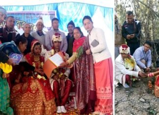 ठाकुर सुंदर सिंह चौहान वृद्ध आश्रम में बंधुवर्ग सेवा समिति के किया एक और कन्या का कन्यादान