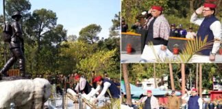 रक्षा मंत्री राजनाथ सिंह व CM धामी ने देहरादून में शौर्य स्थल का किया उद्घाटन, शहीदों के परिजनों से की मुलाकात Shaurya Sthal in Dehradun