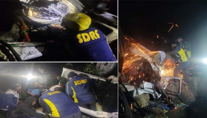 Tata Sumo fell into the ditch