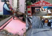 जोशीमठ में दरकते मकानों-दीवारों से लोगों में दहशत, धार्मिक-ऐतिहासिक शहर को बचाने की जद्दोजहद जारी, लोगों से मिलने पहुंचे CM धामी cm-pushkar-singh-dhami-reached-sinking-town-joshimath