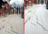 जोशीमठ संकट के बीच अब बदरीनाथ जाने वाले नेशनल हाईवे पर पड़ी दरारें cracks appear on Badrinath national highway in Joshimath