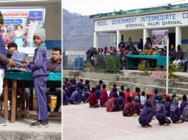 3rd Eye Foundation संस्था द्वारा उत्तराखंड के बीरोंखाल ब्लॉक मे 17 स्कूलों के 542 बच्चों को ट्रैक सूट वितरित किए 3rd Eye Foundation distributed track suits to 542 children in Bironkhal block