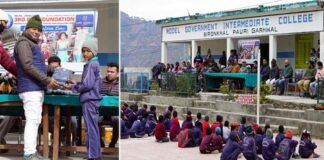 3rd Eye Foundation संस्था द्वारा उत्तराखंड के बीरोंखाल ब्लॉक मे 17 स्कूलों के 542 बच्चों को ट्रैक सूट वितरित किए 3rd Eye Foundation distributed track suits to 542 children in Bironkhal block