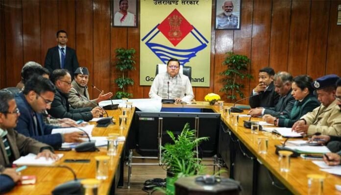 CM Dhami high level meeting on landslide in Joshimath