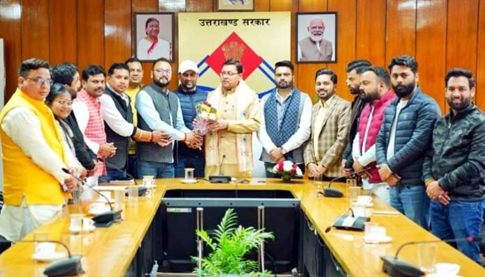 BJP Yuva Morcha officials met CM Dhami
