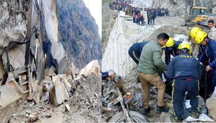 Bike-rider-dies-on-Rishikes Landslide on Rishikesh-Badrinath NH