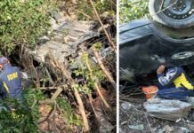 पौड़ी कोटद्वार राजमार्ग पर पाटीसैण के समीप खाई में गिरी कार Car fell into ditch near Patisain on Pauri Kotdwar