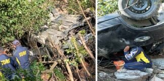 पौड़ी कोटद्वार राजमार्ग पर पाटीसैण के समीप खाई में गिरी कार Car fell into ditch near Patisain on Pauri Kotdwar