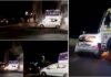 रोडरेज : नशे में धुत कंटेनर चालक फ़िल्मी स्टाइल में कार को दो किलोमीटर तक घसीटता रहा, गाड़ी में सवार चारों लोगों ने कूदकर बचाई जान, देखिए वीडियो Drunken container driver dragged the car