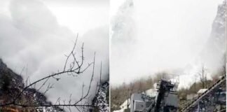 चमोली में लामबगड़ के पास टूटा ग्लेशियर, बहने लगी बर्फीली नदी Glacier broken Lambagad chamoli