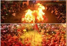 होलाष्टक शुरू : होलाष्टक से ही रंगीला हो जाता है समूचा ब्रज, आज मथुरा के बरसाना में खेली जा रही लड्डू मार होली Laddu Mar Holi