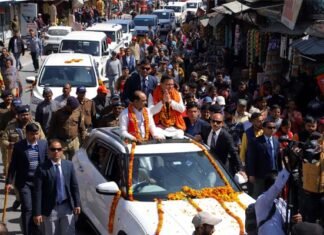 प्रदेश में नकल विरोधी कानून लागू होने पर चम्पावत में मुख्यमंत्री का किया गया अभिनन्दन anti-copying law in