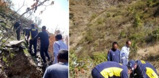 दुखद: पौड़ी गढ़वाल में दर्दनाक हादसा, 300 मीटर गहरी खाई में गिरी कार, चालक की मौके पर ही मौत, SDRF ने किया शव बरामद car-accident on Kaljikhal-Bheti motorway