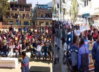 पुरानी पेंशन बहाली की मांग को लेकर श्रीनगर की सड़कों पर दिखा कर्मचारियों का आक्रोश, एक मई को मजदूर दिवस पर संसद भवन नई दिल्ली का करेंगे घेराव