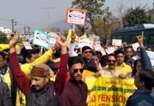 पुरानी पेंशन बहाली की मांग को लेकर संयुक्त मोर्चा ने हल्द्वानी की सड़कों पर निकाली महारैली, 01 मई को संसद तक मार्च का किया एलान