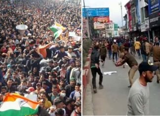 उत्तराखंड में भर्ती परीक्षाओं में धांधली को लेकर सड़क पर उतरे हजारों युवकों का फूटा गुस्सा, पुलिस ने किया लाठीचार्ज, छात्रों ने भी की पत्थरबाजी protest-across-state-against-recruitment-scam-roads-jammed