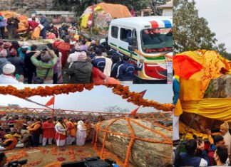 नेपाल से लाई गई 6 करोड़ साल पुरानी शिलाओं के अयोध्या पहुंचने पर हुआ पूजन, भगवान राम और सीता की बनेगी मूर्ति shaligram-shila-reached-ayodhya