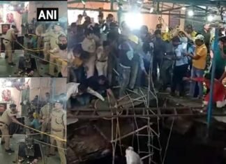 रामनवमी पर इंदौर में बड़ा हादसा: बेलेश्वर महादेव मंदिर में छत गिरने से 25 श्रद्धालु बावड़ी में गिरे,18 को बचाया गया, रेस्क्यू ओपरेशन जारी