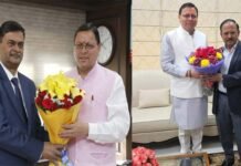 दिल्ली दौरे के दौरान सीएम धामी ने कई मंत्रियों और नेताओं से की मुलाकात CM-dhami-in-delhi