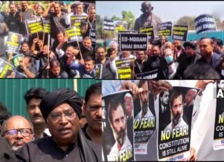 दिल्ली में सड़क से संसद तक कांग्रेस का ब्लैक प्रोटेस्ट, सोनिया गांधी और खड़गे ने काले कपड़े पहन कर किया विरोध CONGRESS Black Protest in Delhi