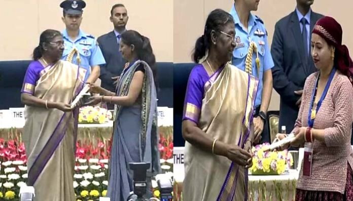 President honored Nikita and Kavita