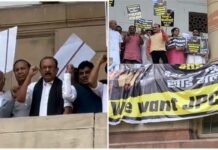 सदन में हंगामा : अडानी के मुद्दे पर जेपीसी की मांग को लेकर विपक्षी सांसद संसद की पहली मंजिल पर चढ़ गए, भाजपा राहुल गांधी से माफी मांगने पर अड़ी