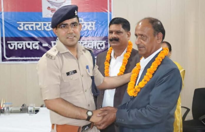 DSP Ganesh Lal Kohli and ASI Rai Singh on retirement