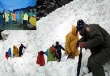 केदारनाथ घाटी में ग्लेशियर में फंसे 4 लोगों को SDRF ने किया सकुशल रेस्क्यू 4 people trapped in glacier in Kedarnath valley
