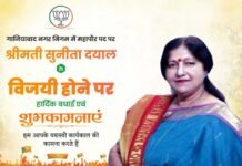 गाजियाबाद मेयर सीट पर भाजपा प्रत्याशी सुनीता दयाल की ऐतिहासिक जीत, बाकी सभी 12 प्रत्याशियों की जमानत जफ्त bjp-sunita-dayal