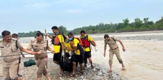 कोटद्वार में मालन पुल टूटने से नदी में बहे युवक का शव बरामद Dead body of a young man recovered in Kotdwar due to collapse of Malan bridge